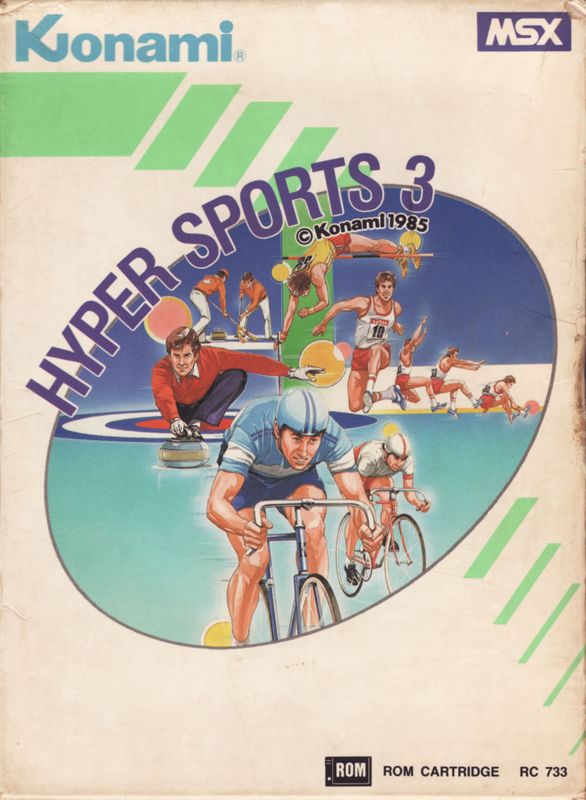 Hyper Sports 3 box art for MSX
